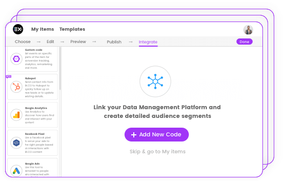 content creation platform data collection integration