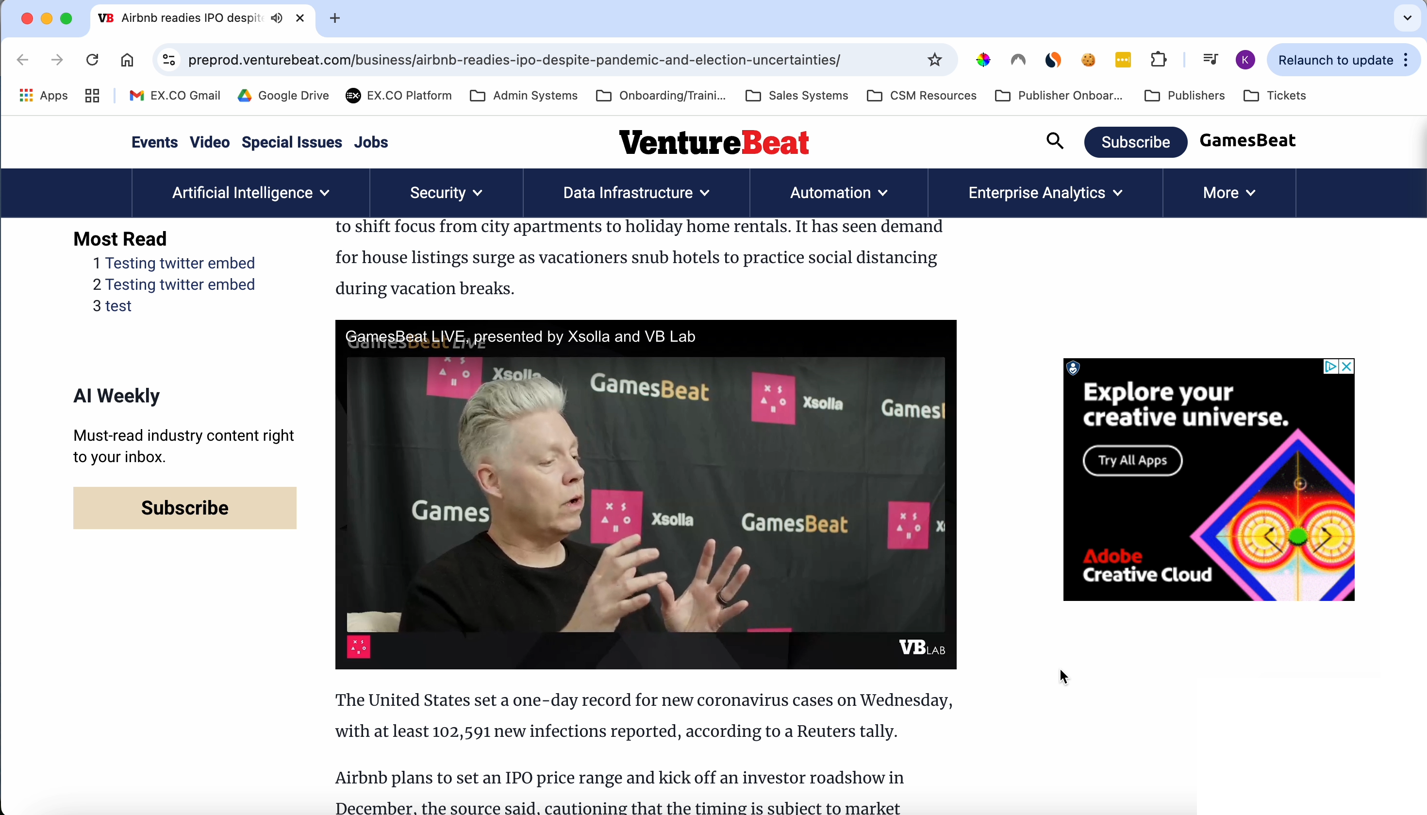 VentureBeat livestream